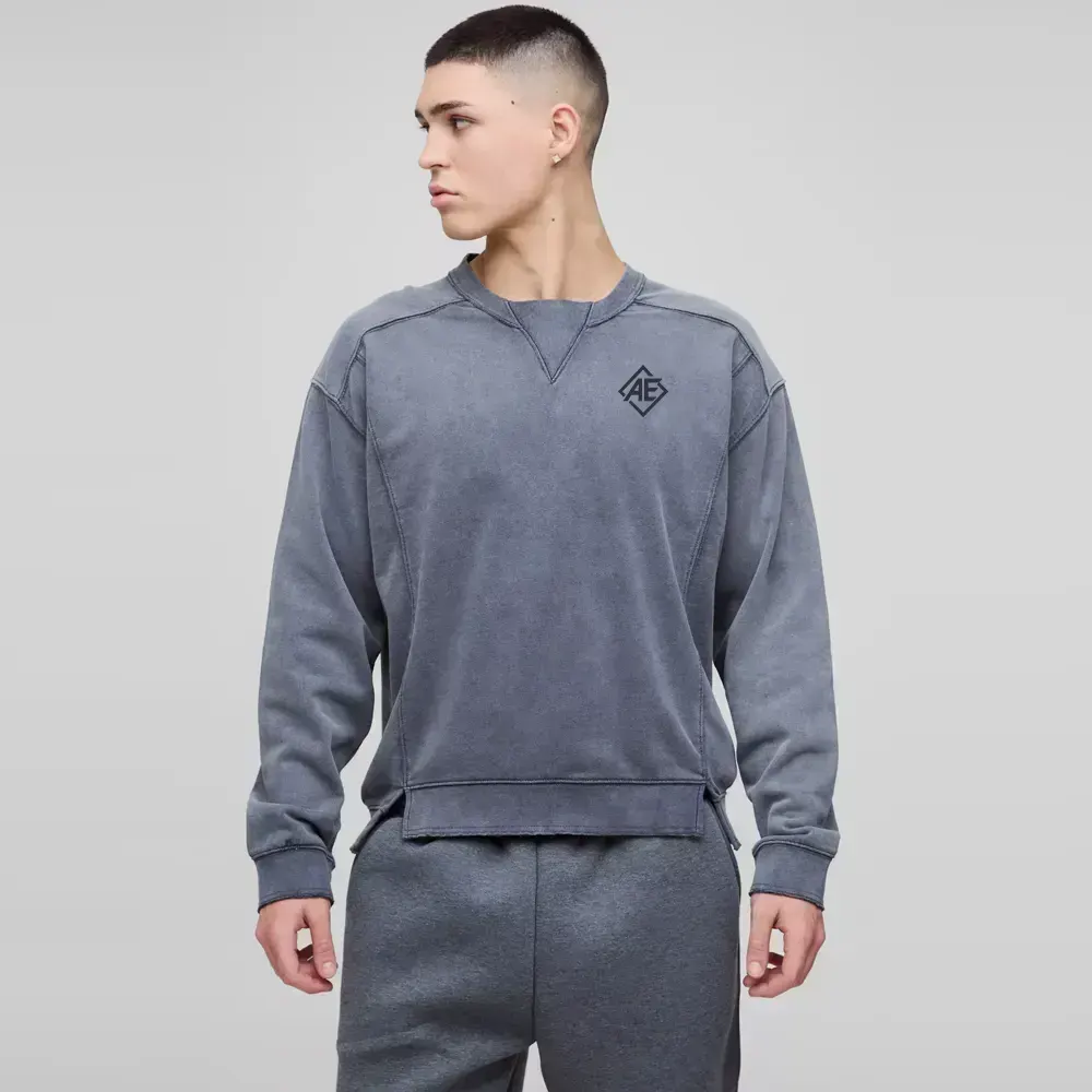 Oversized Boxy Seam Wash Sweatshirt